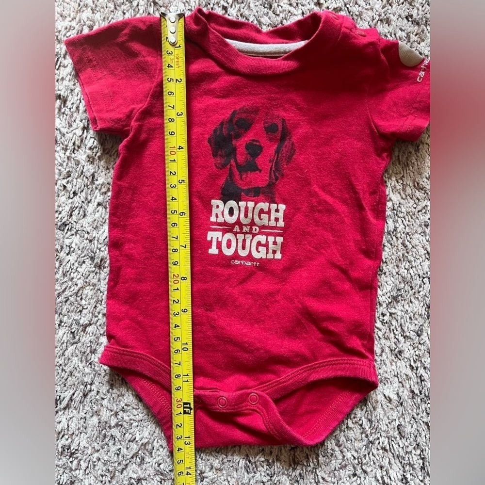 Carhartt Baby Red 'Rough and Tough' Graphic T, size 6months - Picture 5 of 7